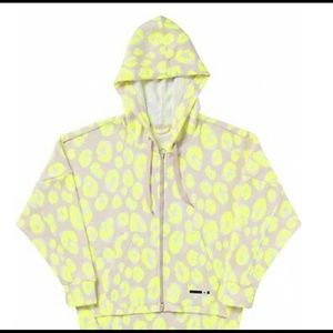 Adidas Stella Sport Yellow Neon Leopard Zip Up